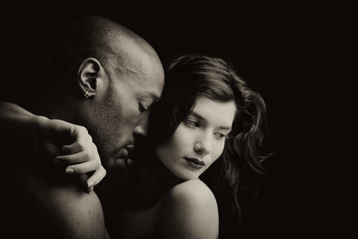 b chu photographie portrait couple noir et blanc artistique